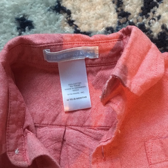 Toddler Boys sz 12-18m Janie and Jack button down - Picture 3 of 5